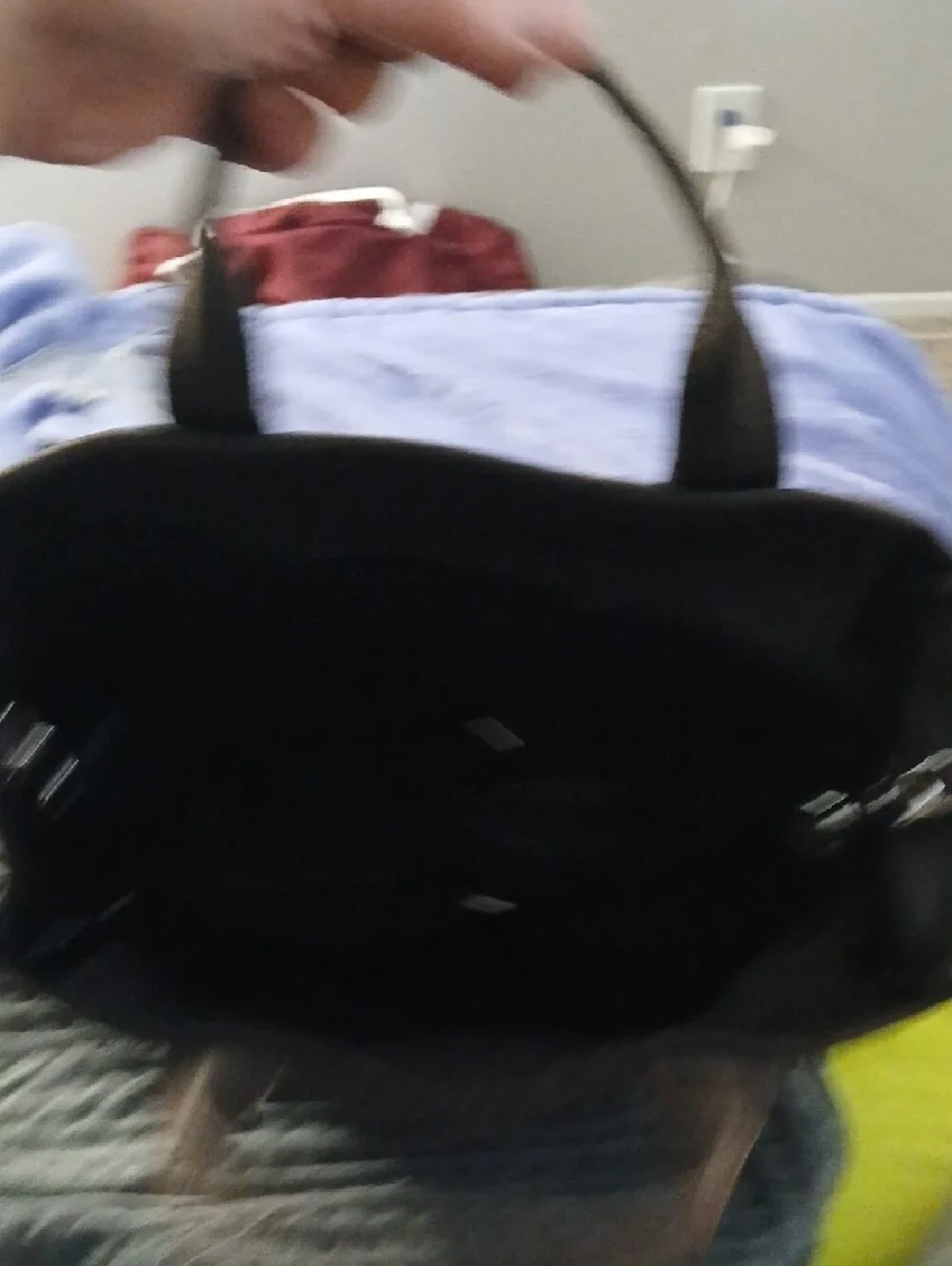 Marc Jacobs Black Canvas 'The Tote Bag' with White Logo